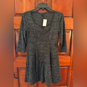 BeBop Charcoal Popover Mini Skater Dress NWT Size Medium